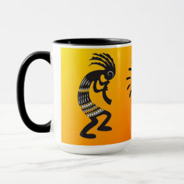 Kokopelli med inhemsk amerikansk Sol-symbol Mugg