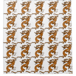 Kokopelli med musik noter som rätt vänder mot