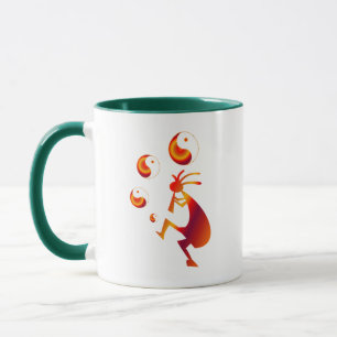 Kokopelli med Red Yin Yang Mugg