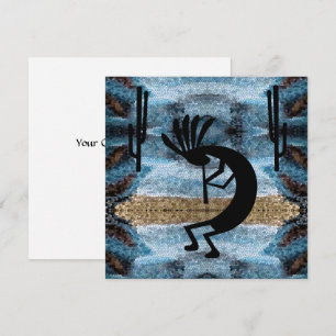 Kokopelli Moasic Desert Blue Ligcape Card
