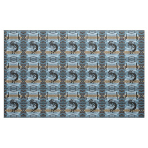 Kokopelli mosaikblått sydväst tyg