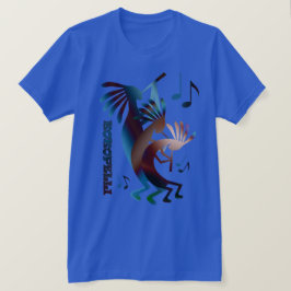 Kokopelli Music Dance Royal Blue T T-shirt
