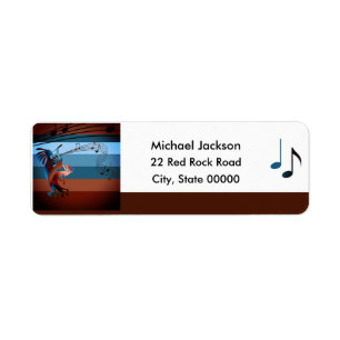 Kokopelli Music Return-adressetikett Returadress Etikett