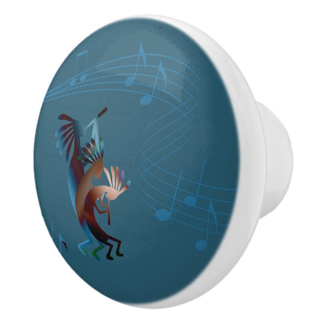 Kokopelli Music Teal Knopp (Höger)