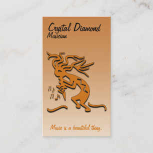 Kokopelli Musician Template Visitkort