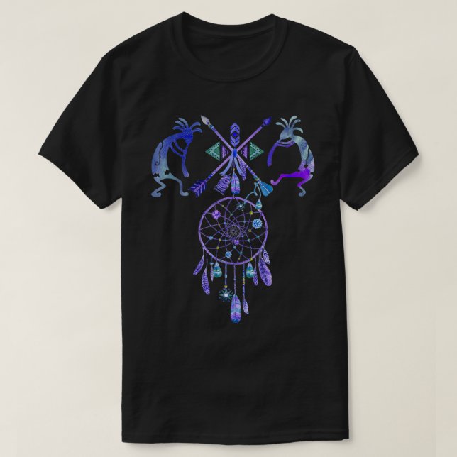 Kokopelli Native American Folklore Inslag II Rolig T Shirt (Design framsida)