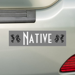 Kokopelli Native American Grått Bildekal