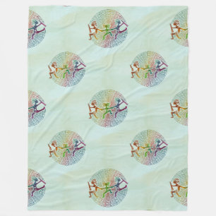 Kokopelli - Native American Seamless Mönster 5 Fleecefilt