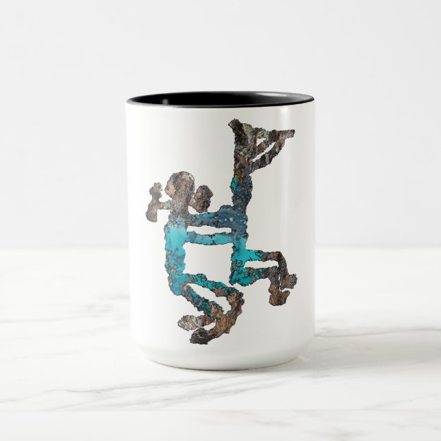 Kokopelli och Female Petroglyph Mugg (Center)