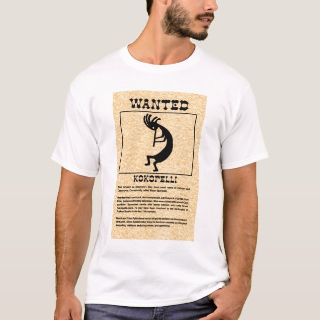 Kokopelli önskade tshirten t-shirt (Framsida)