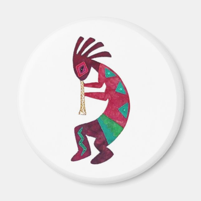 Kokopelli Original-design! Magnet (Framsidan)