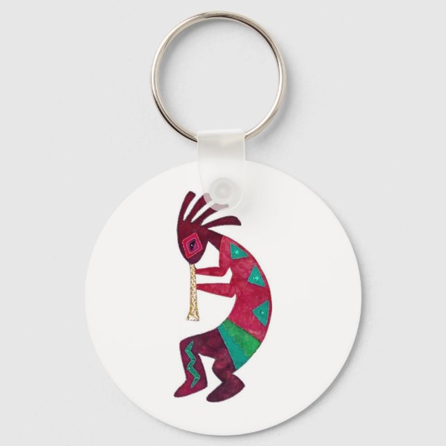 Kokopelli Original-design! Nyckelring (Framsida)