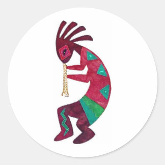 Kokopelli Original-design! Runt Klistermärke