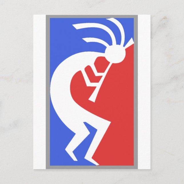 Kokopelli Original Stil! Vykort (Framsida)