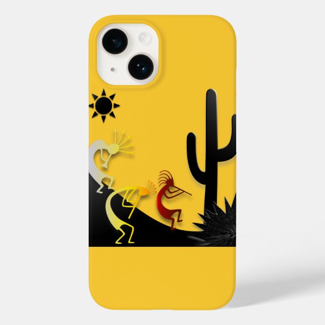 Kokopelli på väg under sol (Baksida)