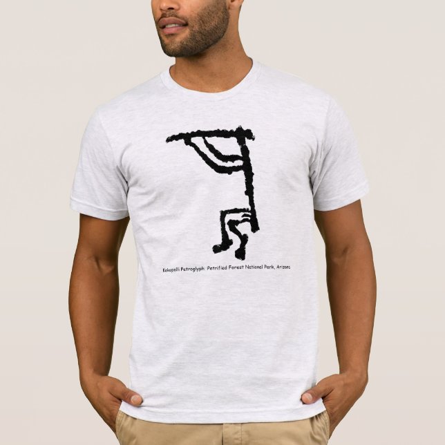 Kokopelli Petroglyf T-Shirt (Framsida)