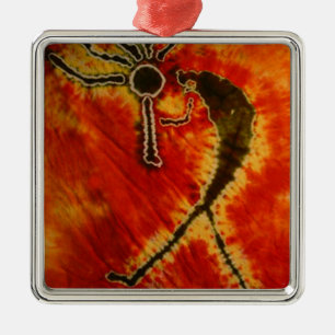 Kokopelli Phat Dyes Tie Dyes Julgransprydnad Metall