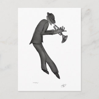 Kokopelli Plays the Blues Art Vykort