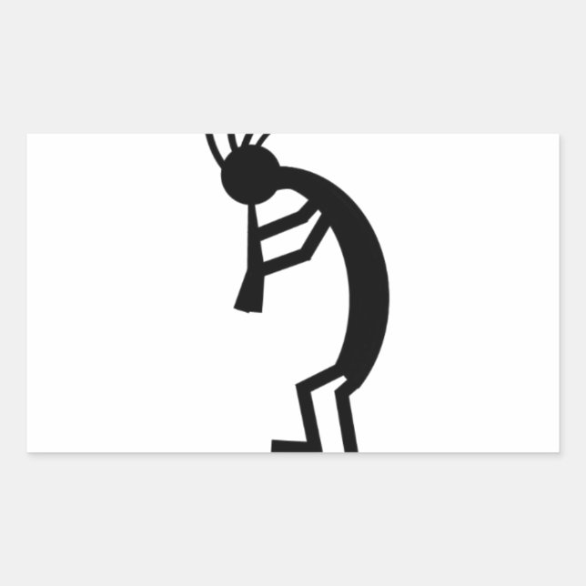 Kokopelli Rektangulärt Klistermärke (Framsida)
