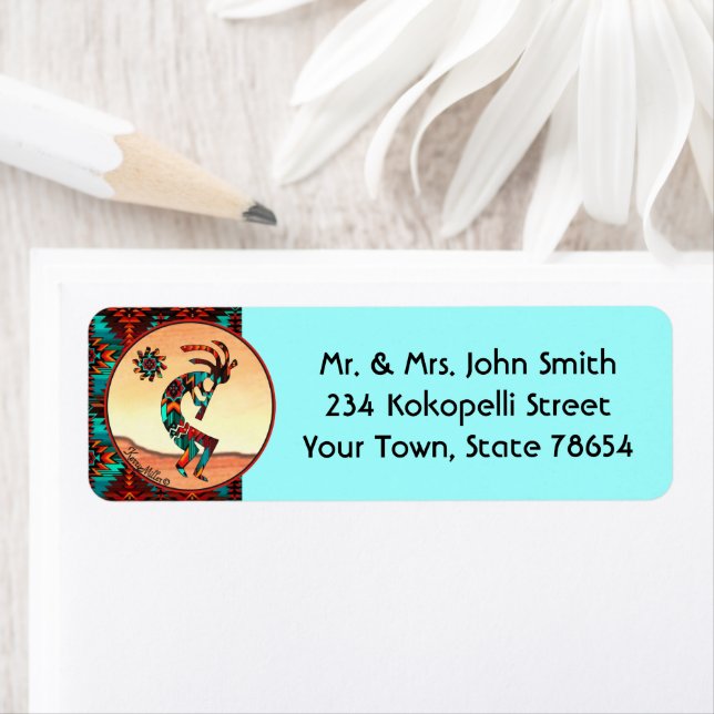 Kokopelli Returadress Etikett (Insitu)