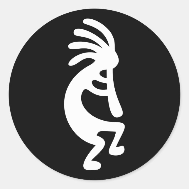 Kokopelli Runt Klistermärke (Framsida)