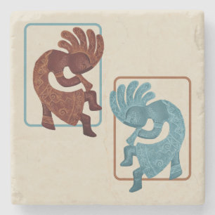 Kokopelli, Rust & Turquise, sydvästra Stenunderlägg