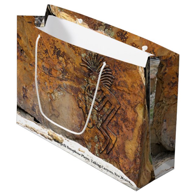 Kokopelli Saxaphone spelarePetroglyph (Framsidan Vinklad)