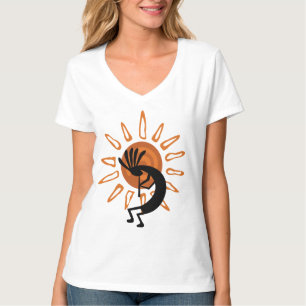 Kokopelli Sol Dam Brown Tshirts