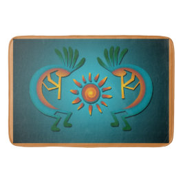 Kokopelli Sol Southwest Turquise Bath Mat Badrumsmatta