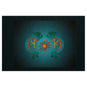 Kokopelli Sol Southwest Turquise Tyg