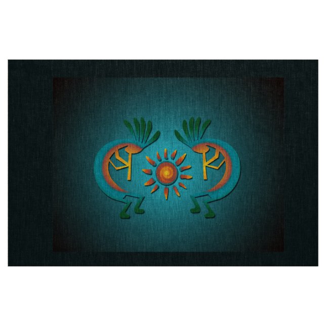 Kokopelli Sol Southwest Turquise Tyg (Fat Quarter)