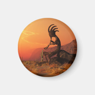 Kokopelli solnedgång magnet