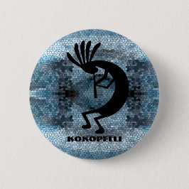 Kokopelli Southwest Desert Mosaic Blue Knapp