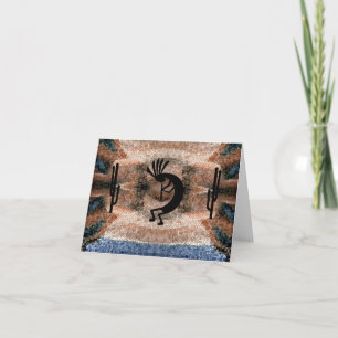 Kokopelli Southwest Desert Mosaic Hälsning Kort