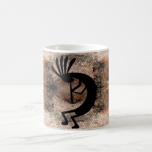 Kokopelli Southwest Desert Mosaic Kaffemugg (Center)