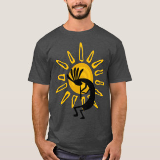 Kokopelli Southwest Guld Sol  T Shirt