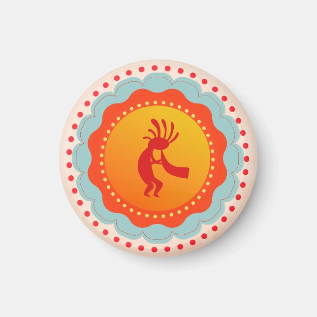Kokopelli Southwest Inspired Magnet (Framsidan)
