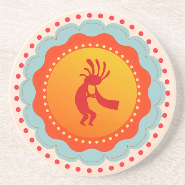 Kokopelli Southwest Inspired Underlägg (Framsidan)