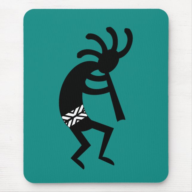 Kokopelli Southwest Teal Design Musmatta (Framsidan)