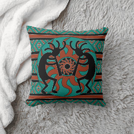 Kokopelli Southwest Turquise Decorative Kudde