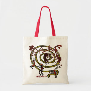 Kokopelli & spiral - budget- toto #1 tygkasse