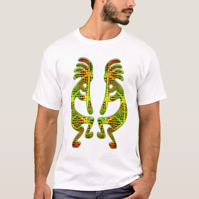 Kokopelli Sten Art: Modern Kokopelli T Shirt (Framsida)