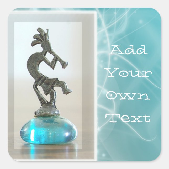 Kokopelli Sticker Fyrkantigt Klistermärke (Framsida)