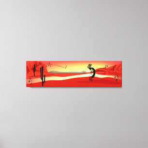 Kokopelli Sunset Desert Landscape, Kanvastryck