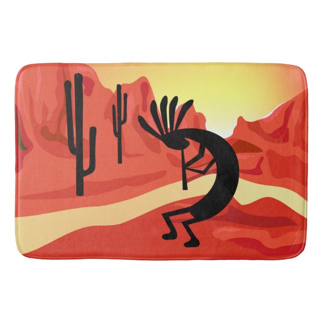 Kokopelli Sunset Desert Ligcape Bath Mat Badrumsmatta (Framsidan)