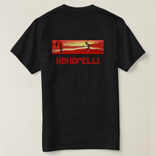 Kokopelli Sunset T-shirt (Design baksida)