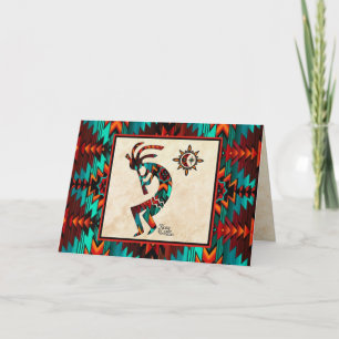 Kokopelli-sydväst julkort helgkort