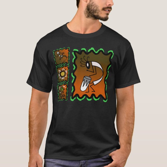 Kokopelli sydvästlig design T-Shirt (Framsida)