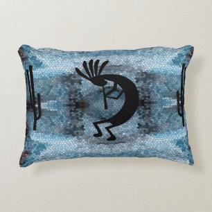 Kokopelli Sydvästra Desert Mosaic 2 Prydnadskudde