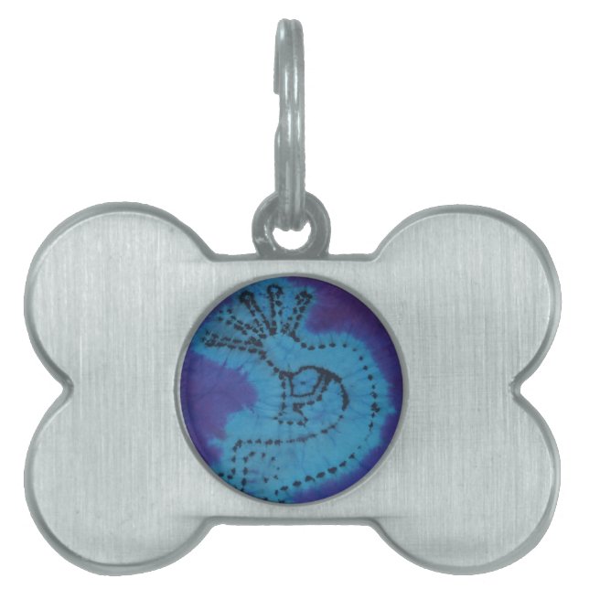 Kokopelli Tie Dye Namnbricka Husdjur (Framsidan)